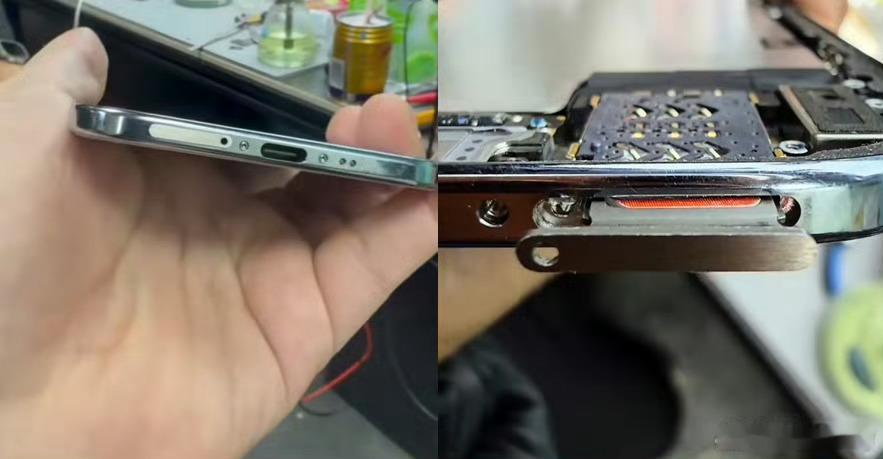华强北给iPhoneAir装上实体卡槽 这是把马达拆掉了啊