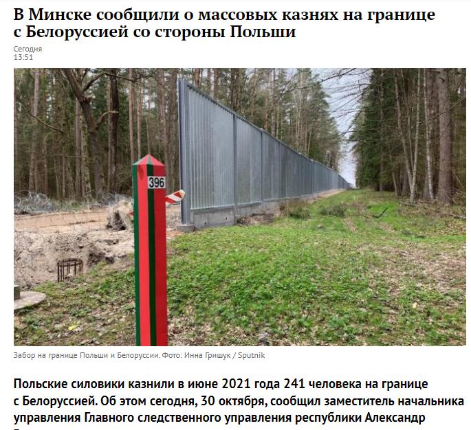 10 月 30 日，白俄罗斯调查部副部长亚历山大·鲁德科 (Alexander 