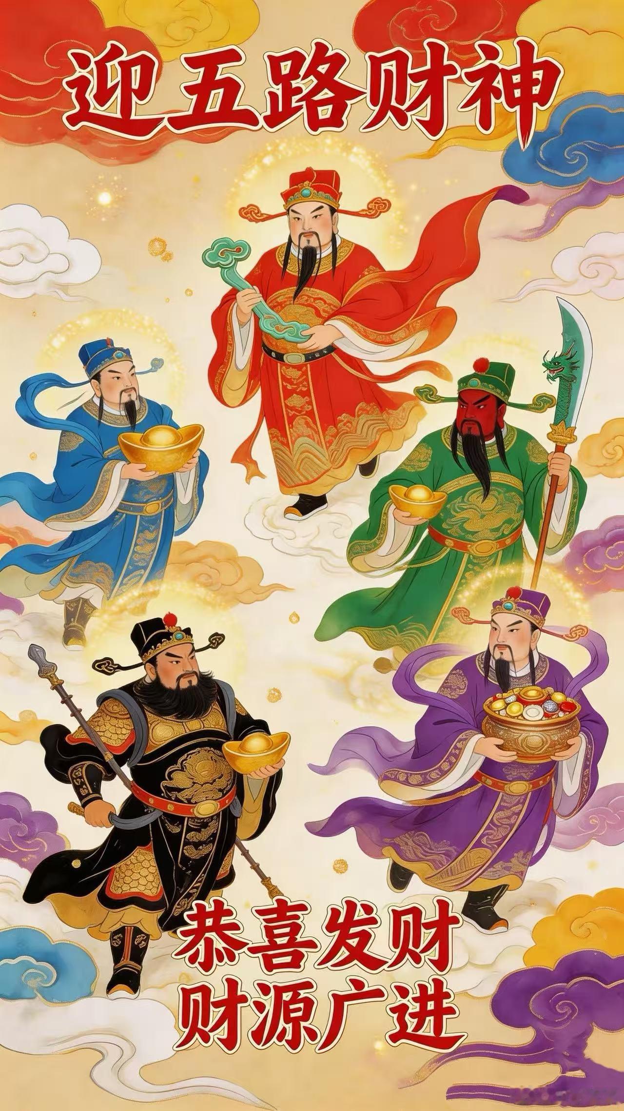 财神到🙏，开万里通畅求财之路，斩断漏财耗福羁绊，汇聚源源不断财源。岁岁稳步增收