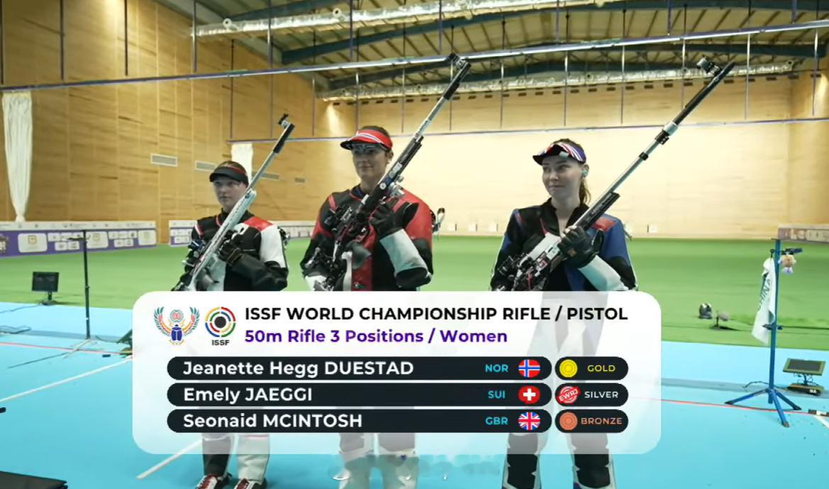 【射击世锦赛女子步枪三姿王子菲第六 中国团体摘金】 11月12日埃及开罗，202