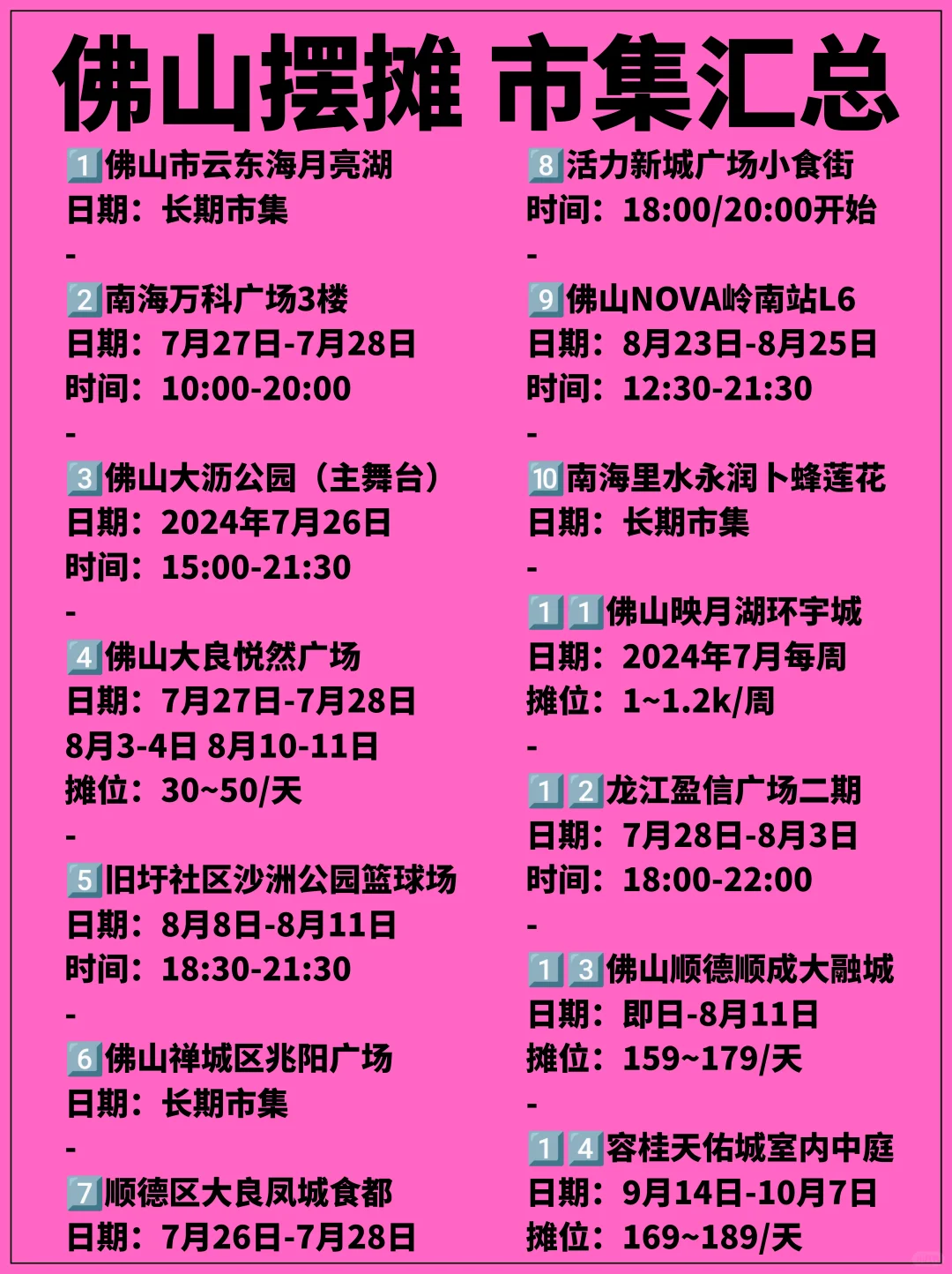 佛山市集汇总✅摆摊找摊位不妨看看这些地方