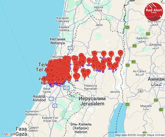 今天清晨，伊朗对特拉维夫及其郊区以及被占领的约旦河西岸拉姆拉地区发动了袭击。
中