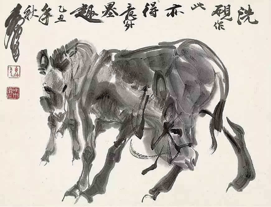 黄胄《动物集册》。囊括了鸡、狗、驴、猫、牛、鱼、骆驼、天鹅等家禽动物，虽然是画家