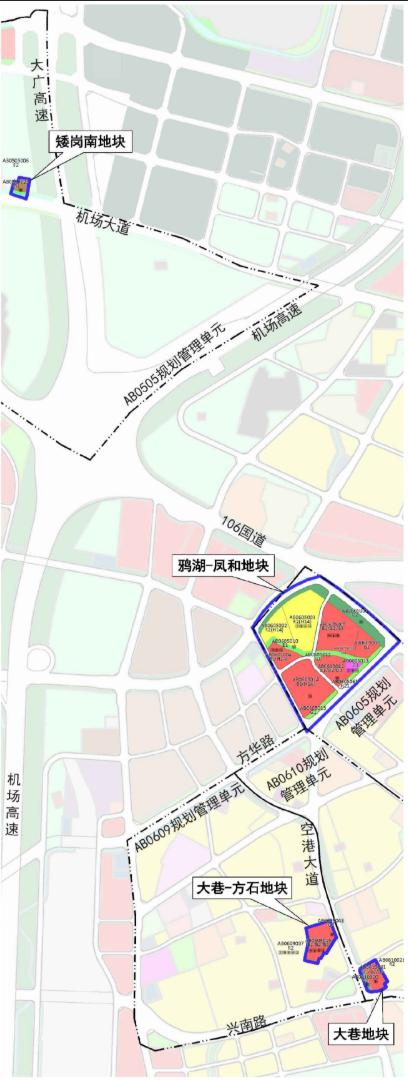 白云区人和镇留用地项目地块控制性详细规划：
用地位置：
位于空港经济区南部，控规