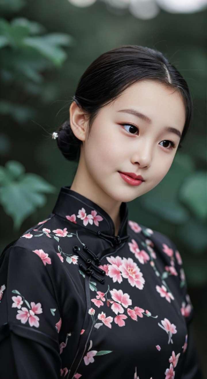 AI扩图 AI旗袍雅韵