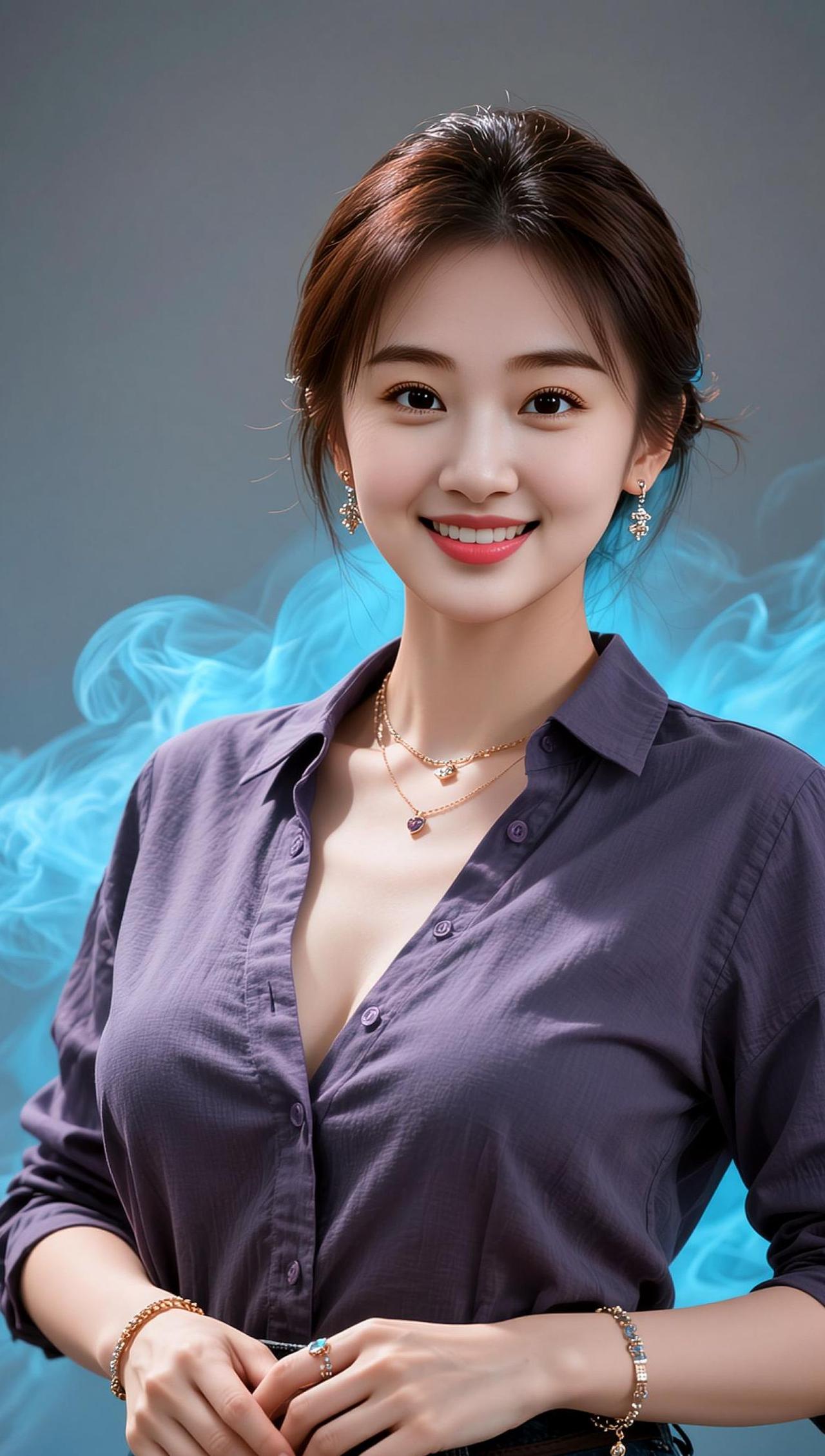 AI蓝调氛围感写真 抖音ai创作 每日分享 心动的感觉