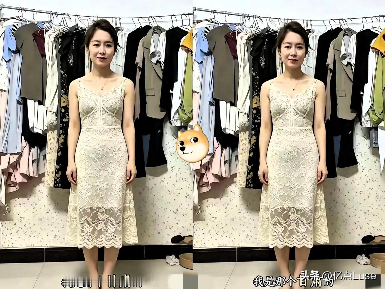 看了甘肃李女士的全身照，她不仅相貌娇美，身材也十分出众。别说男老师会犯错，恐怕任