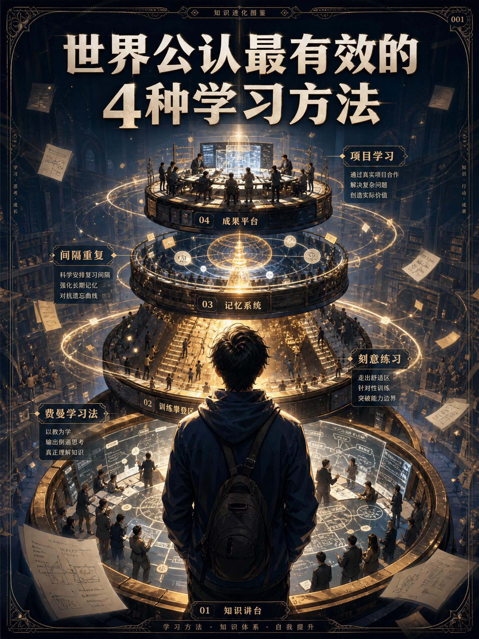 世界公认最有效的四种学习方法。很多人以为自己学不会，其实不是能力问题...