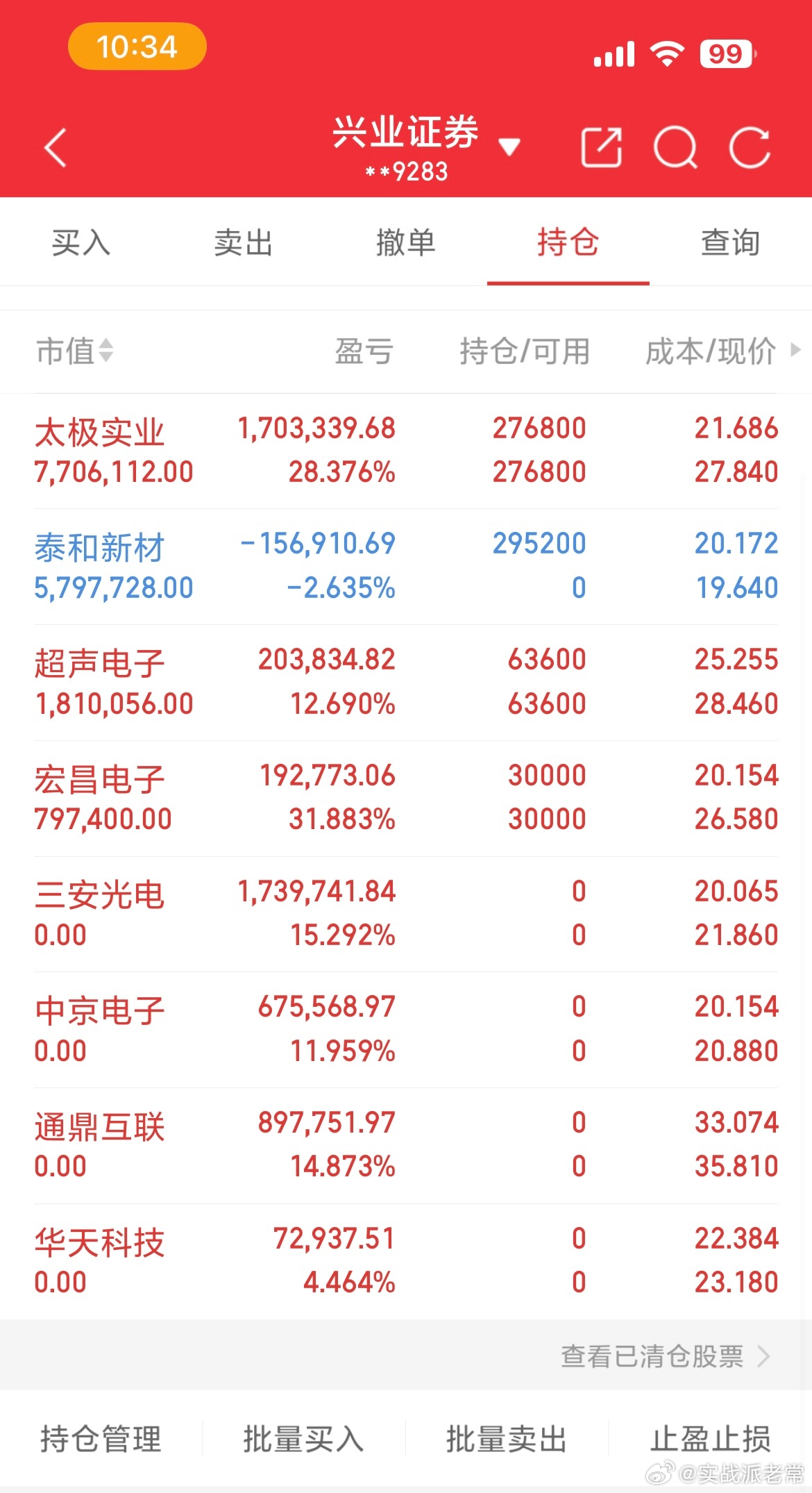 以500万实盘打底，老常一同印证这轮翻倍行情走势。当下行情韧性拉满，本轮反弹具备