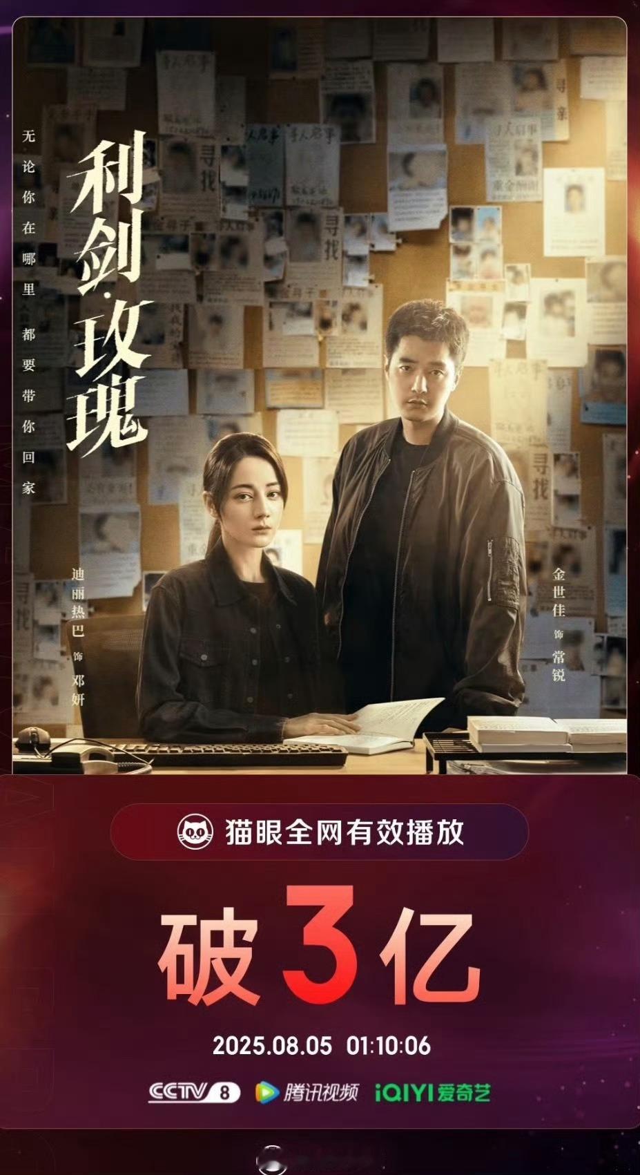 利剑玫瑰好争气啊！！！全网有效播放量这么快破三亿了[流鼻血]打脸潶子🐮利剑玫瑰