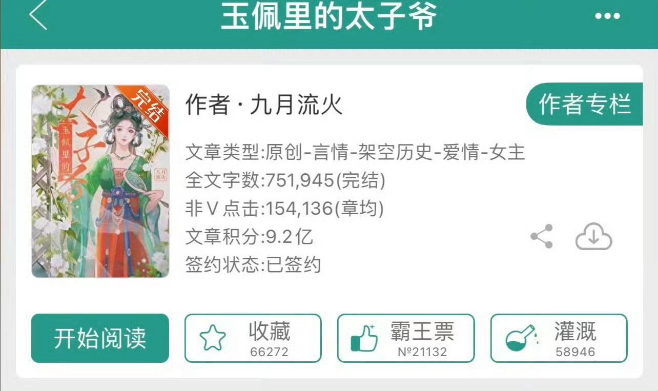 小说推荐：《玉佩里的太子爷》 作者:九月流火简评：聪慧成长型女主vs腹黑冷硬太子