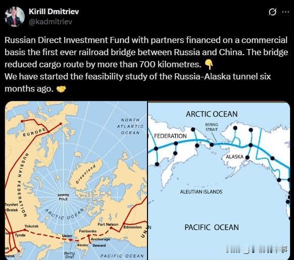 🇷🇺🇺🇸俄罗斯总统特别代表、俄罗斯直接投资基金总裁德米特里耶夫表示，俄罗