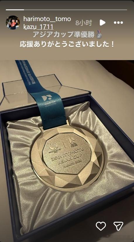 ITTF亚洲杯26张本智和 260208 张本智和ins快拍晒奖牌“亚洲杯亚军?