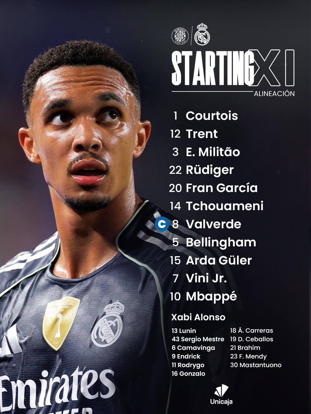 首发，这场有可能踢后腰赫罗纳vs皇马