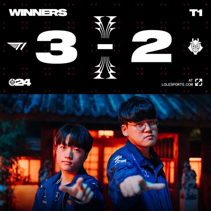#T1战胜G2##Faker的状态# T1 3-2 G2：Faker阿狸挺身而出