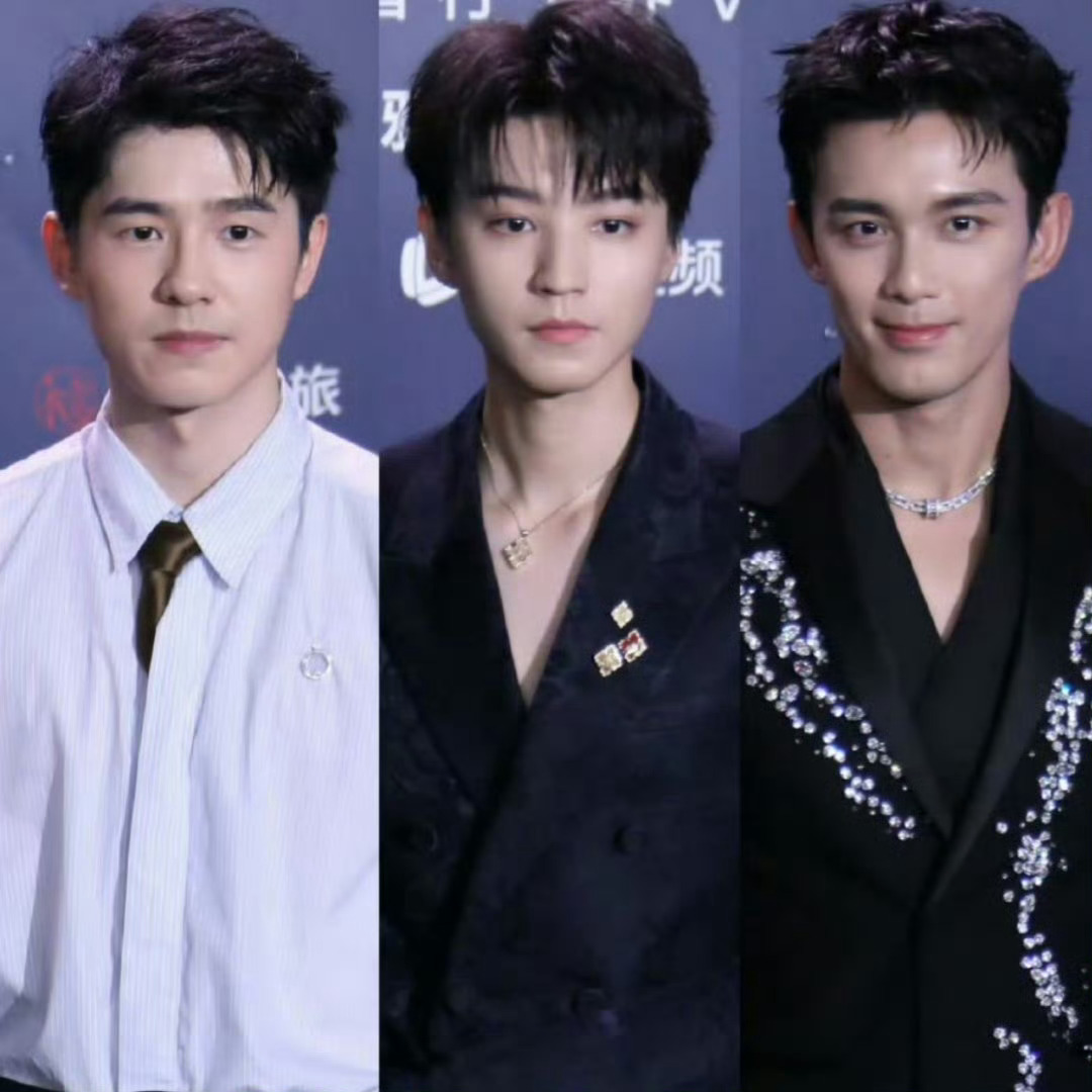 王俊凯 吴磊 刘昊然，三位95生微博电影之夜红毯怼脸生图状态。 