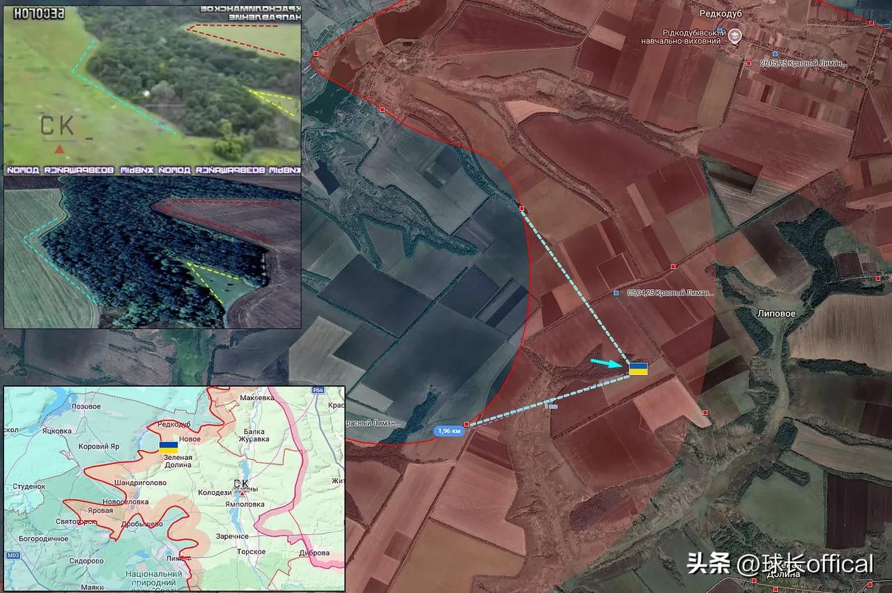 更新红利曼方向乌军的地理定位
09.06.26 红利曼 - 利波维
红利曼地区的