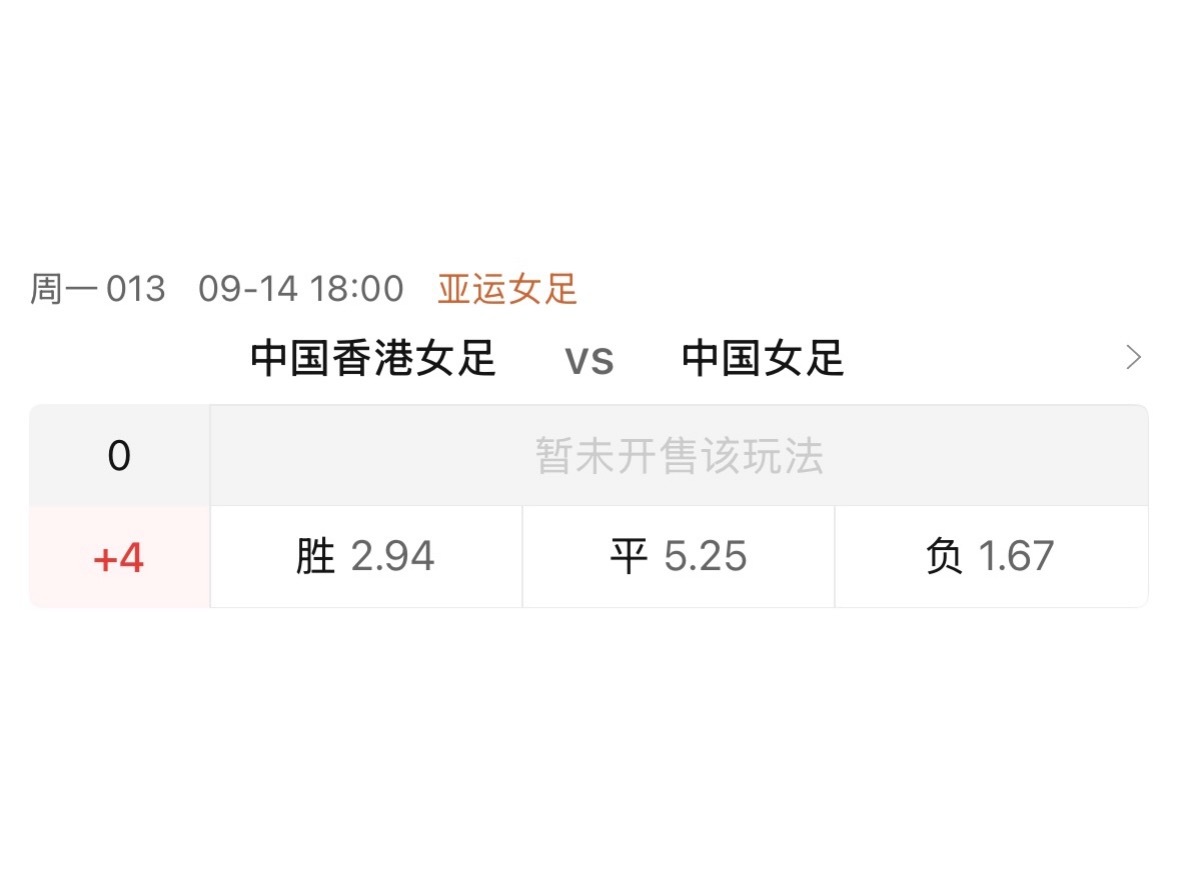 今天有中国女足的比赛。 ​​​