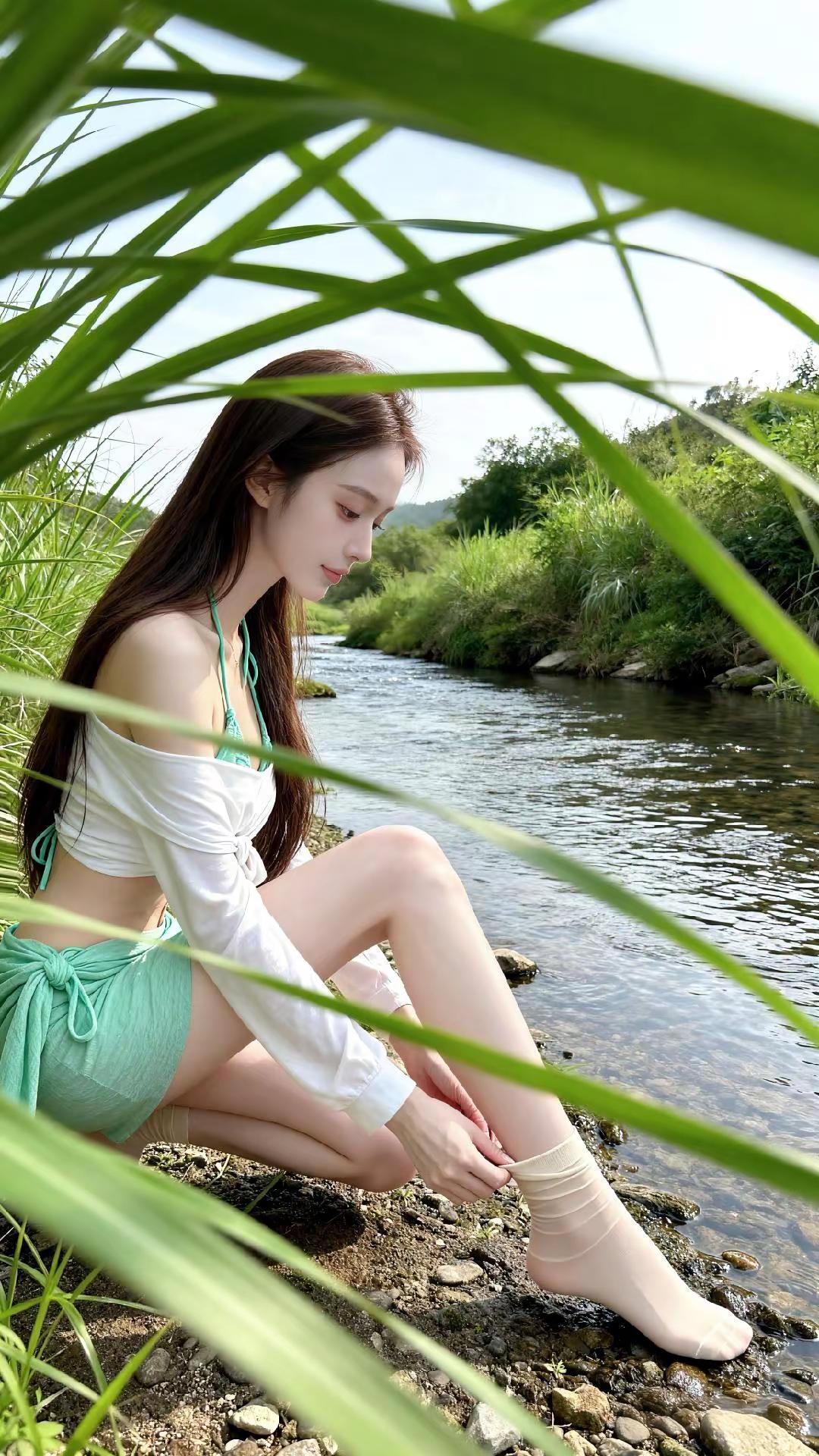 荒野少女系列更新了。户外随拍写真 荒野少女 ootd穿搭