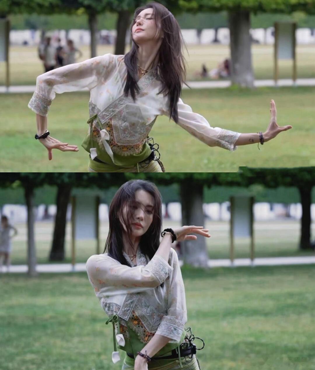 #花少 三个体面的山东人##金晨[超话]# 金晨在花少6跳舞这段，完全是神女！！