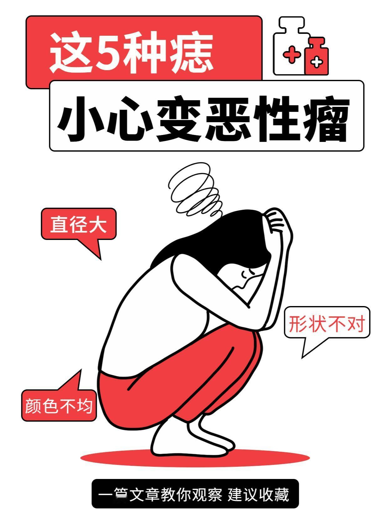 这几种痣可能藏着癌 在日常照镜时，我们难免会注意到身上大大小小的痣，这些看似不起