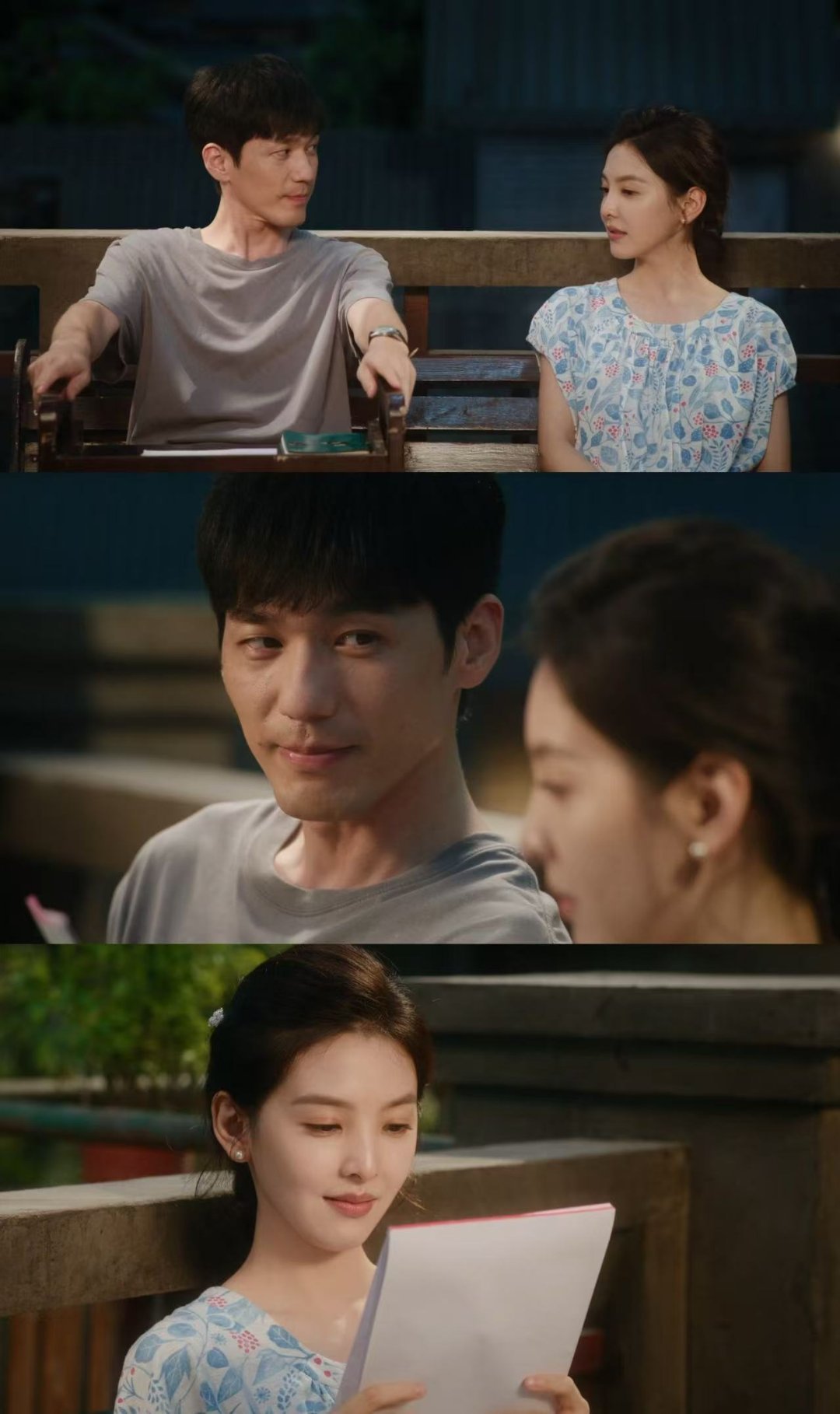 白宇章若楠演活老辈子恋爱 庄庄找回货款后没急着走，拉着徐胜利支起布摊，每天清点布