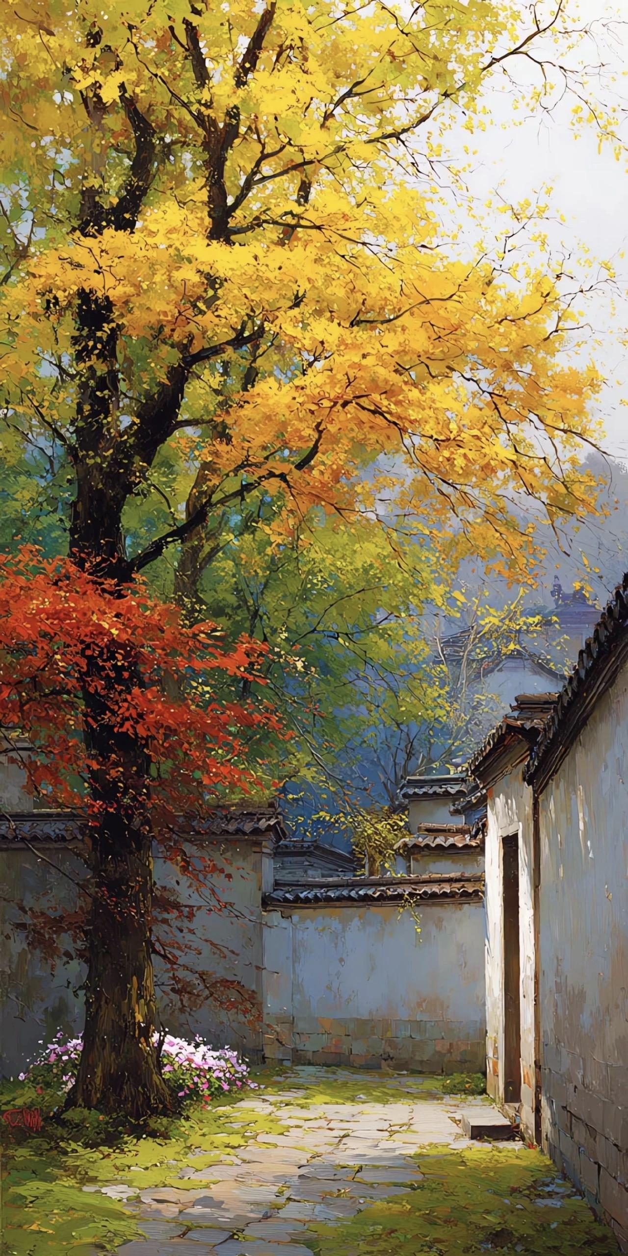 手机壁纸 油画欣赏 如诗如画的风景 精美壁纸 带你走进画里