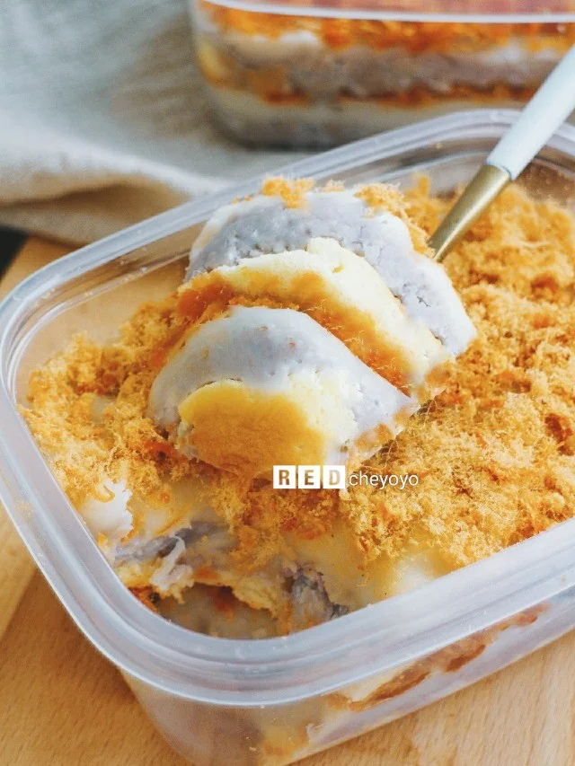 不一样的网红蛋糕——芋泥麻糬肉松盒子