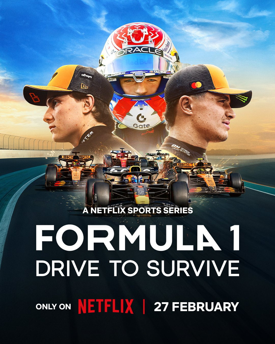 F1: Drive To Survive第八季将于2月27日正式在网飞上线🎞️
