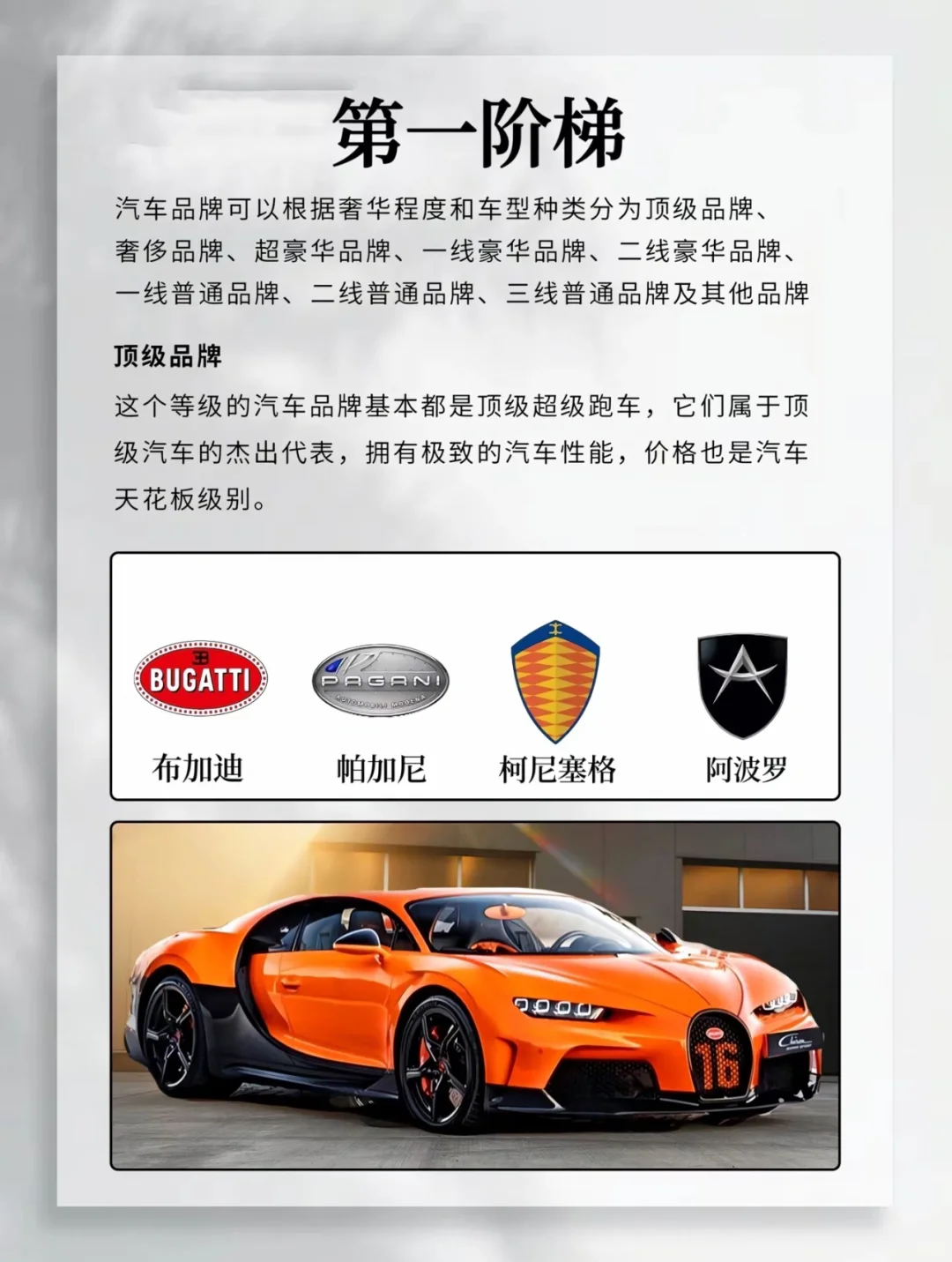 汽车品牌划分，你的爱车在那个级别
