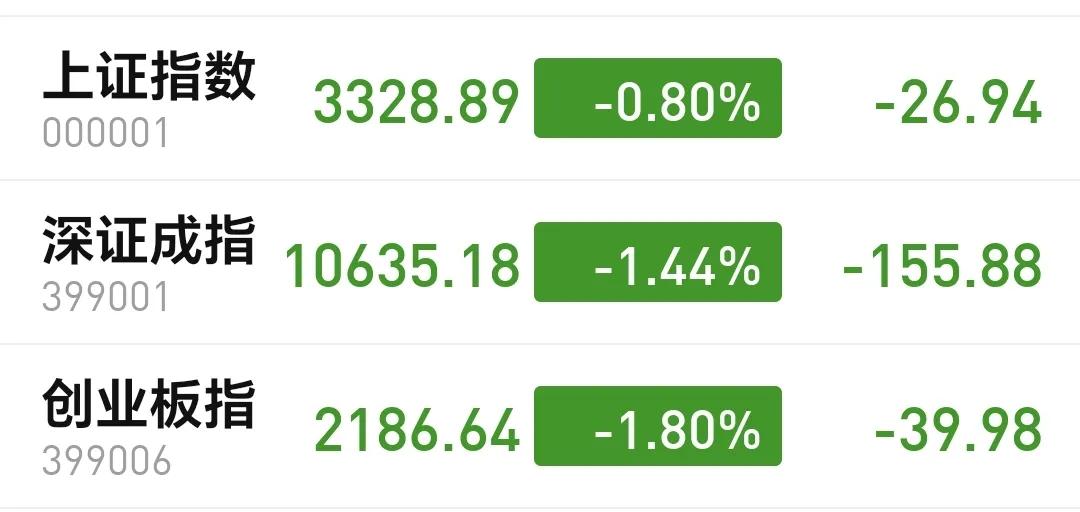 基金：今天冲高回落，周三会怎么样
全线大跌，创业板指下跌了1.80%，盘中点位2