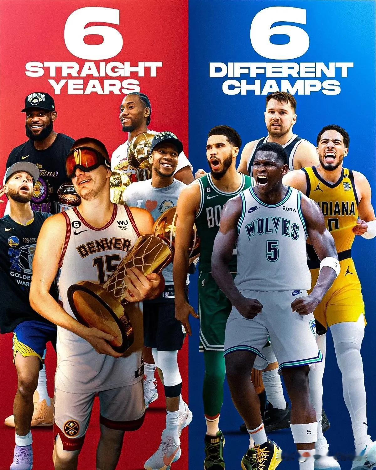 NBA凭借着绝对才华横溢的球员，或许又已经进入了“春秋战国，群雄逐鹿”的时代。
