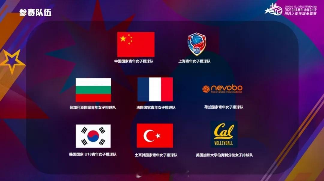 2026上海明日之星排球争霸赛 将于6月22~28日在上海卢湾体育馆举行，今年赛
