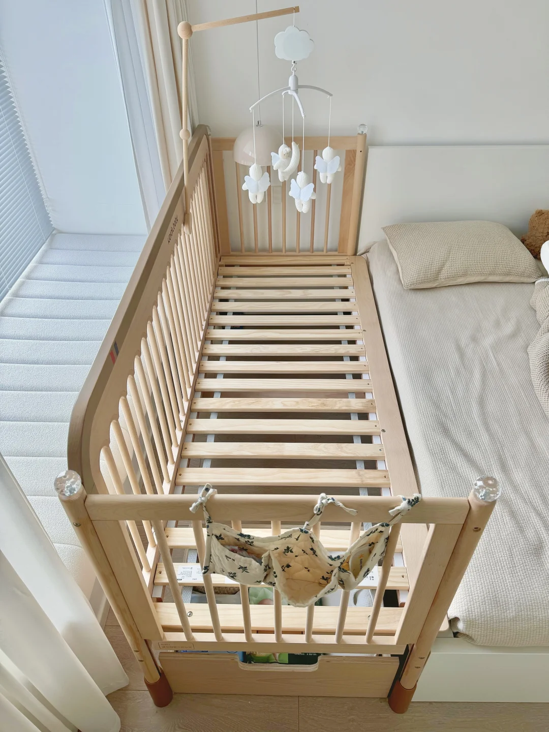 左滑👈一步到位的拼接床真香！