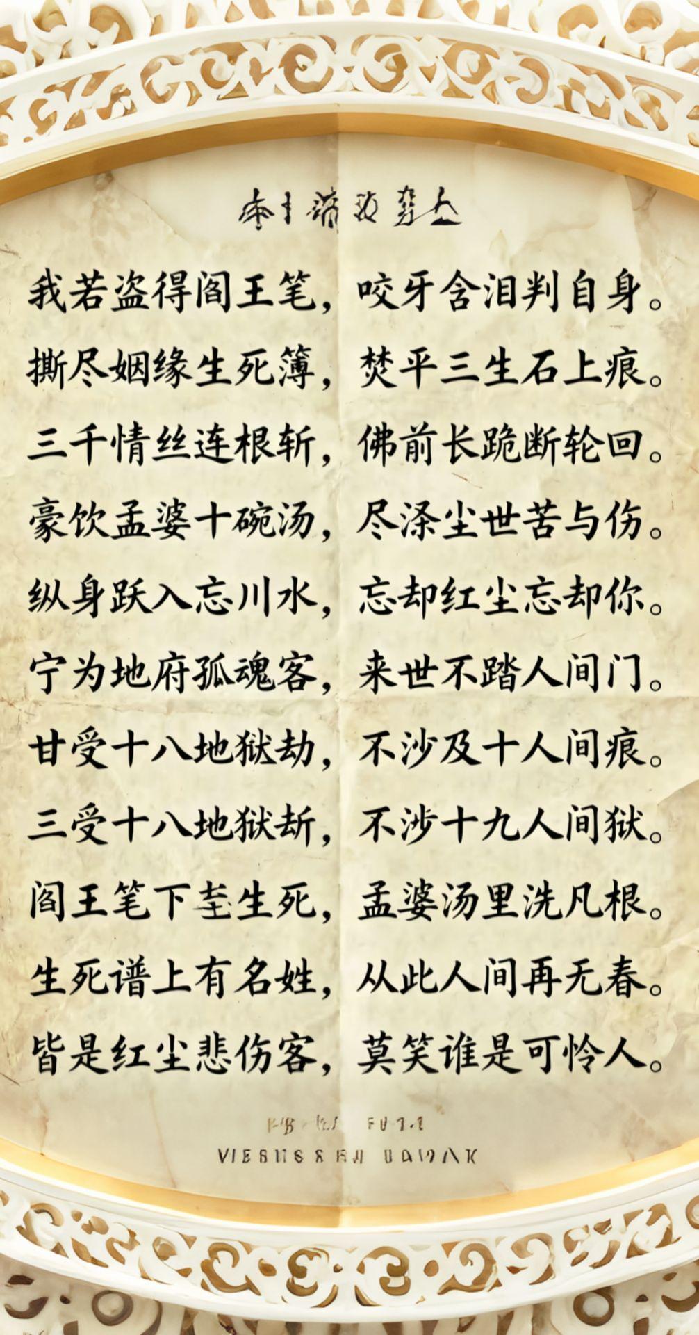 我若盗得阎王笔，咬牙含泪判自己。