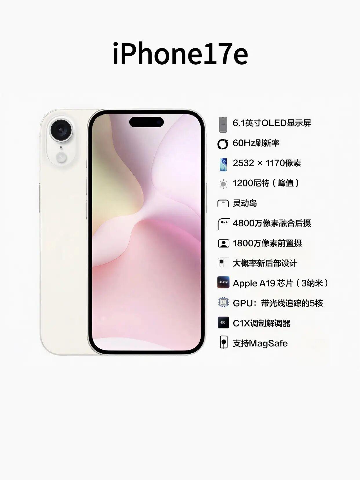 苹果也要搞性价比？iPhone 17e抢先看！这款可能到来的iPhone 17e