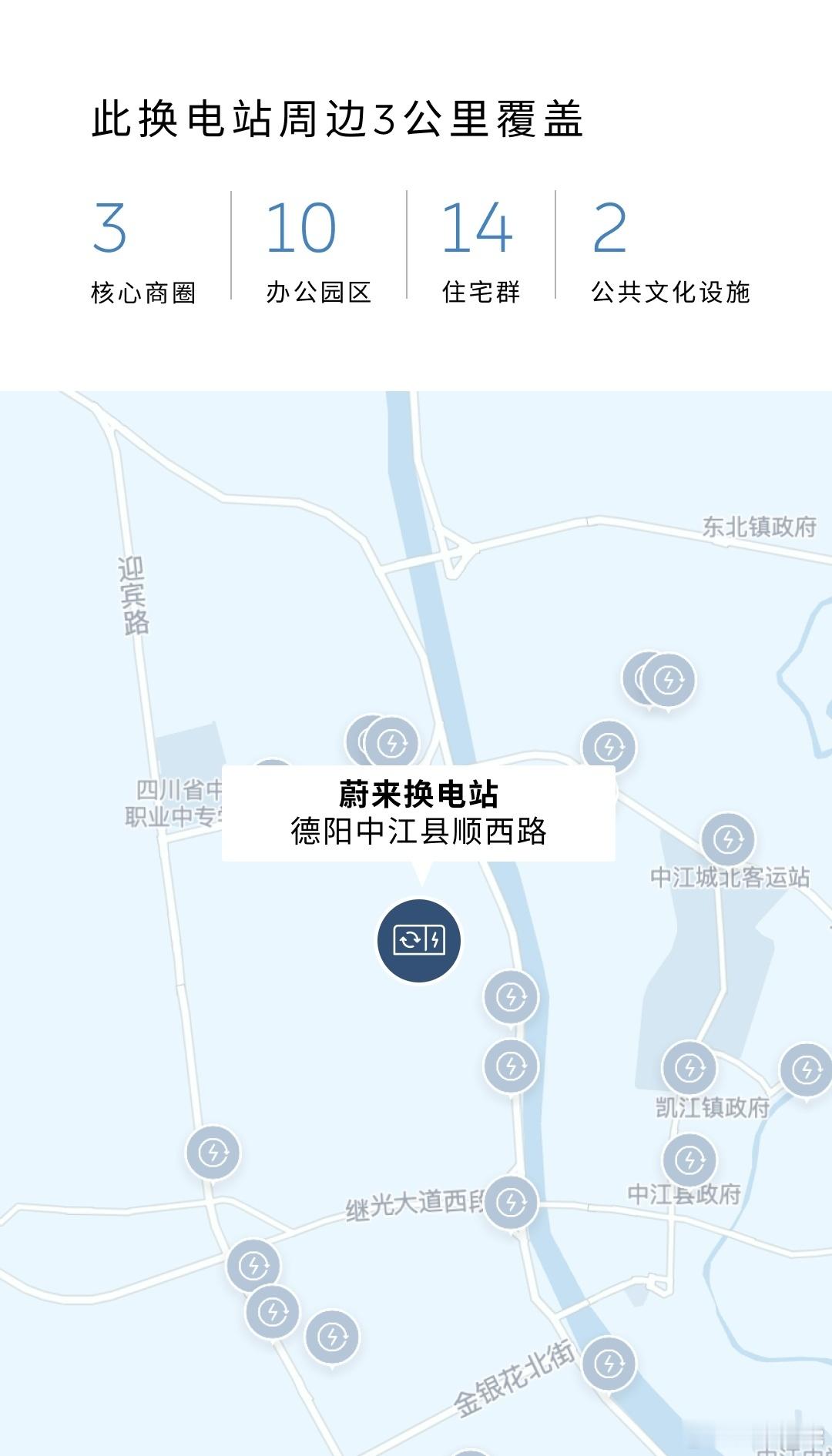 换电站是电动车的加油站蔚来换电站 | 遂宁船山区保利养生谷 上线周边3公里覆盖2