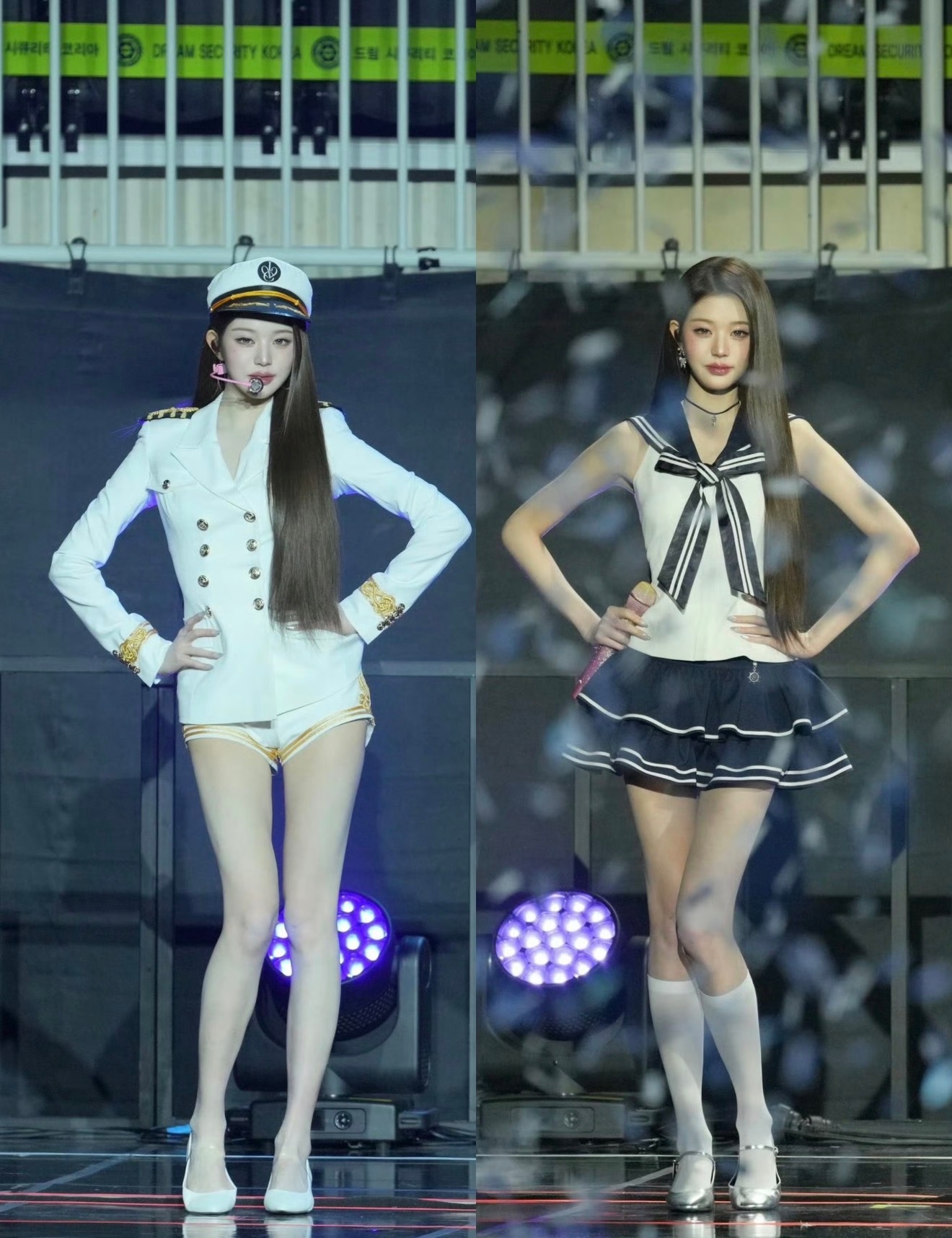 张元英昨天舞台造型海军服&水手服完美的像BJD娃娃 