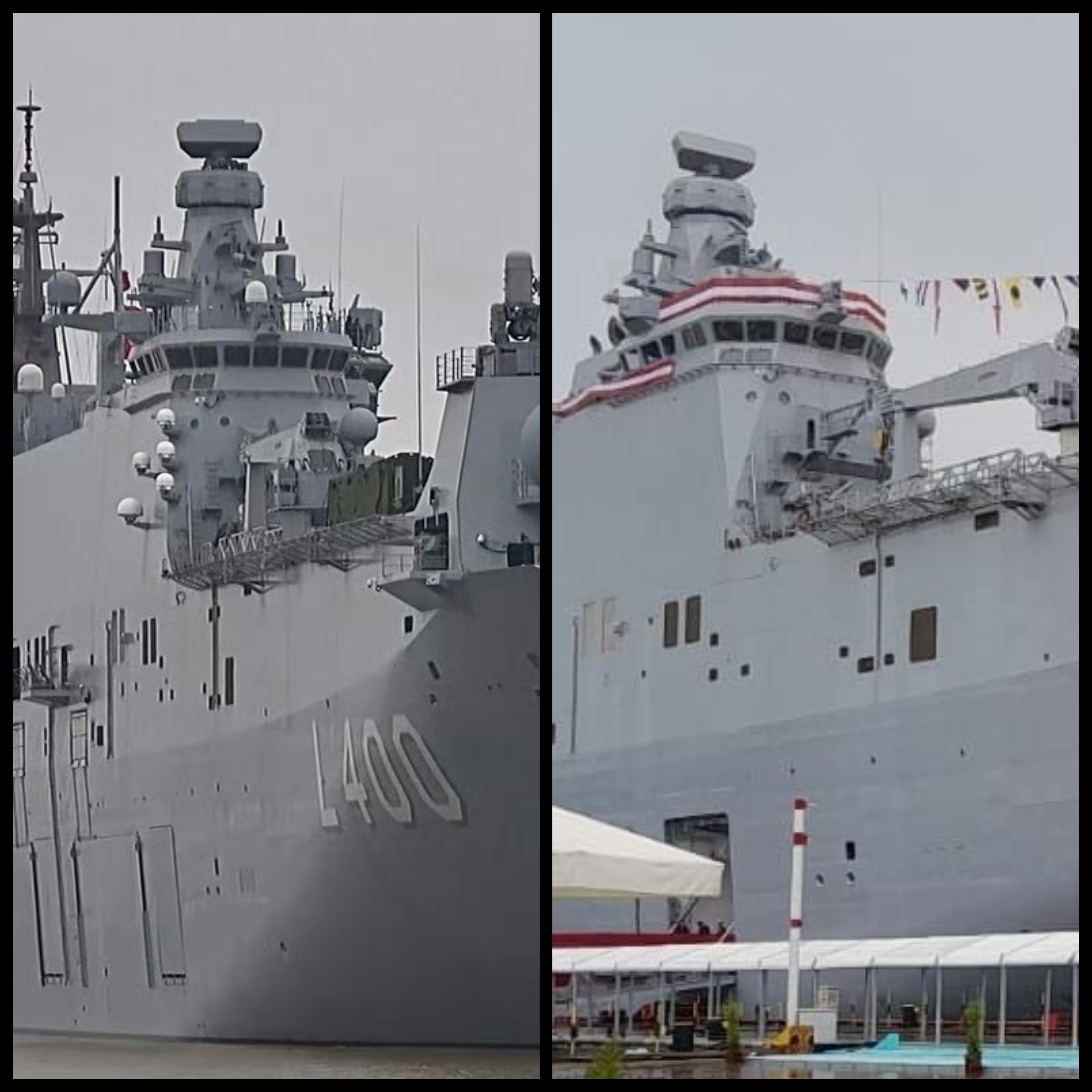 一直疑惑土耳其🇹🇷L400阿纳多卢号改成无人机航母后，测控天线在哪儿，结合这