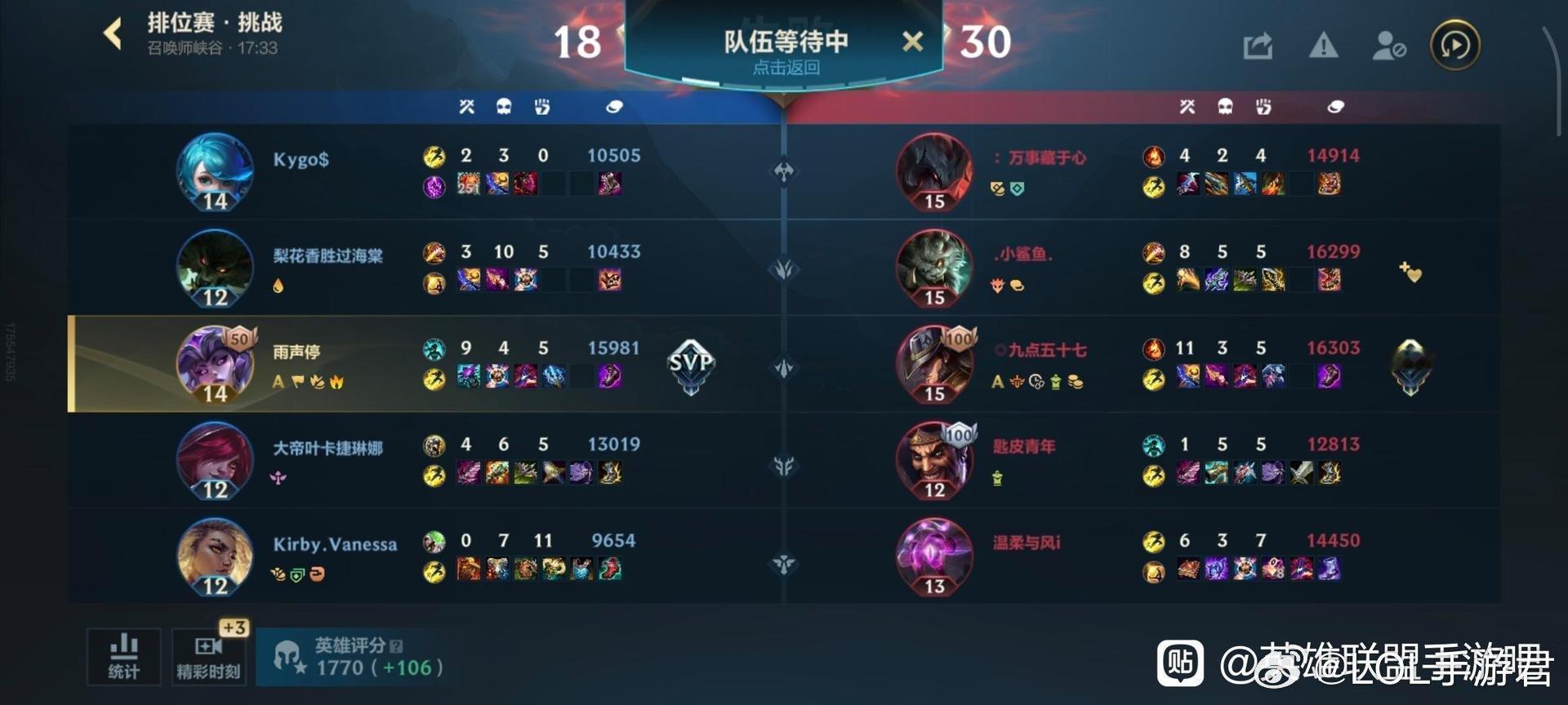 英雄联盟手游LOL手游科加斯来了四个队友一个比一个逆天 