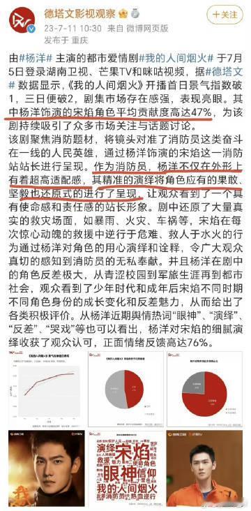 杨洋人民日报发文 杨洋在人民日报发声，真诚的话语似暖流，流淌着对演员身份的珍视，