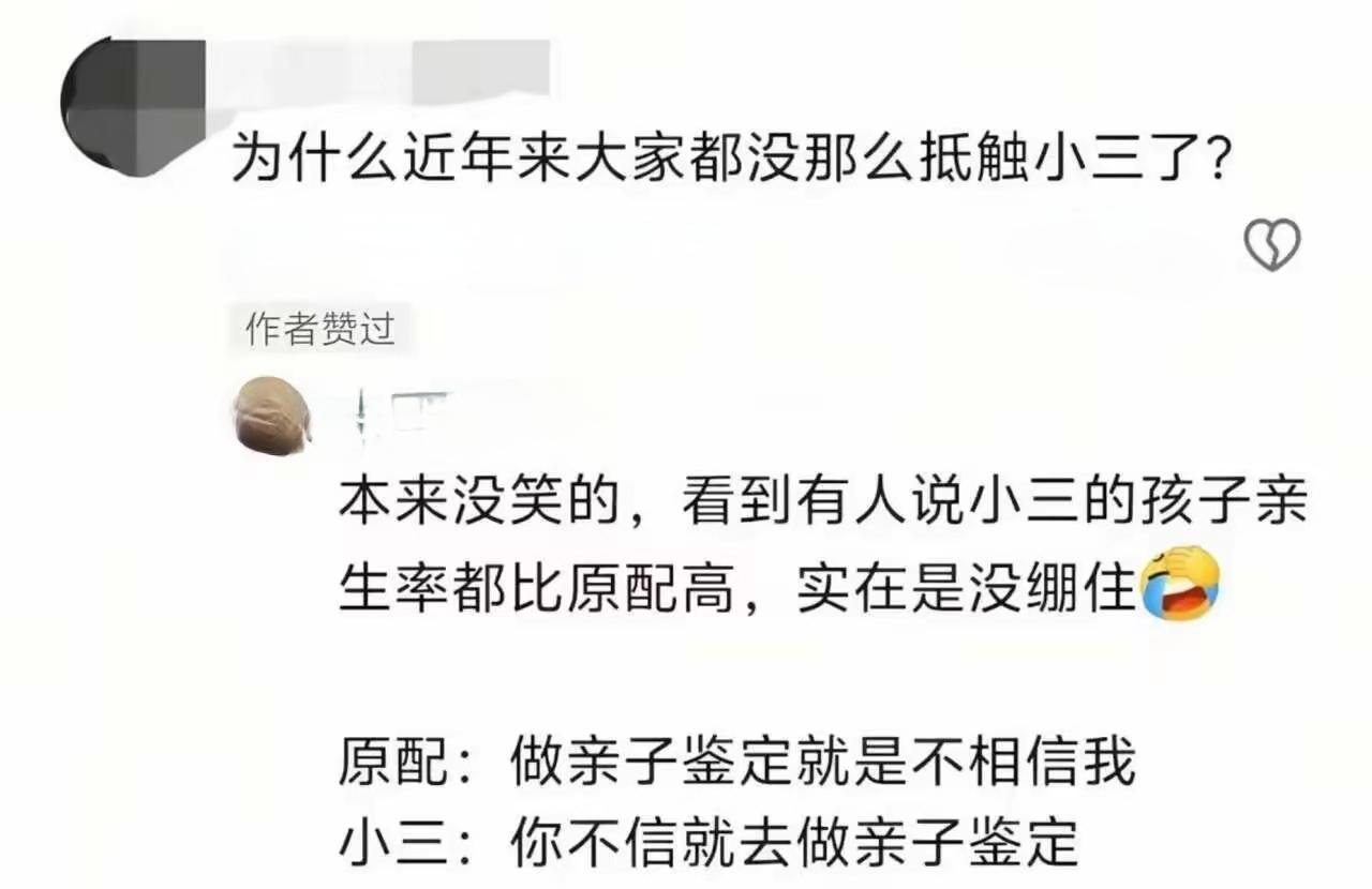 为什么近年来大家都没那么抵触小三了？