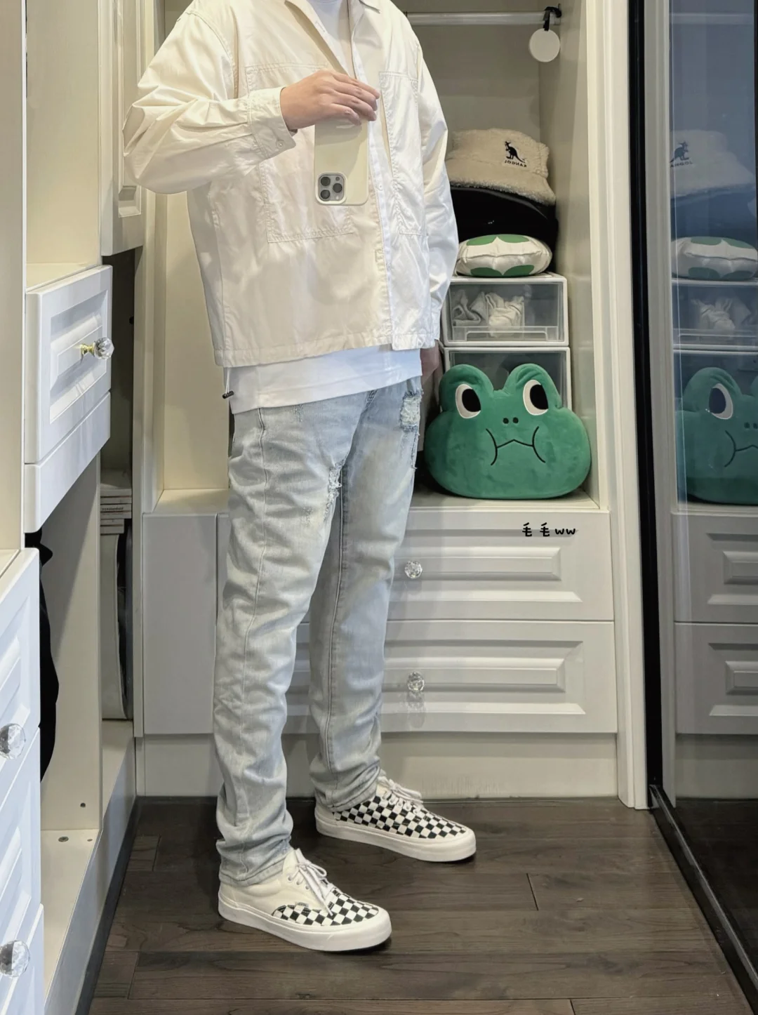 衬衫叠穿｜浅色系穿搭