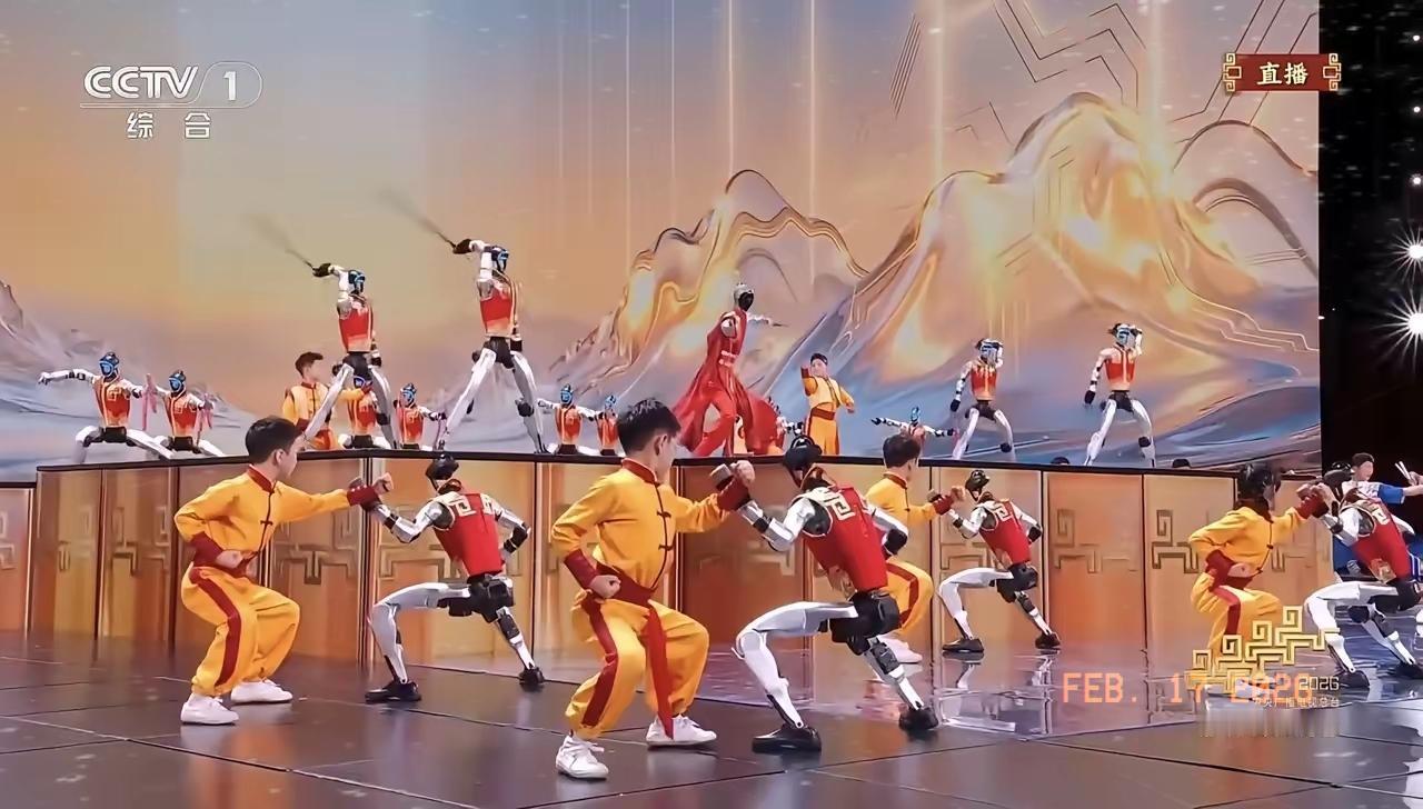 老美还能睡得着吗？
春晚这个节目，刚开始我以为还是去年丢手绢的机器人，直到全体机