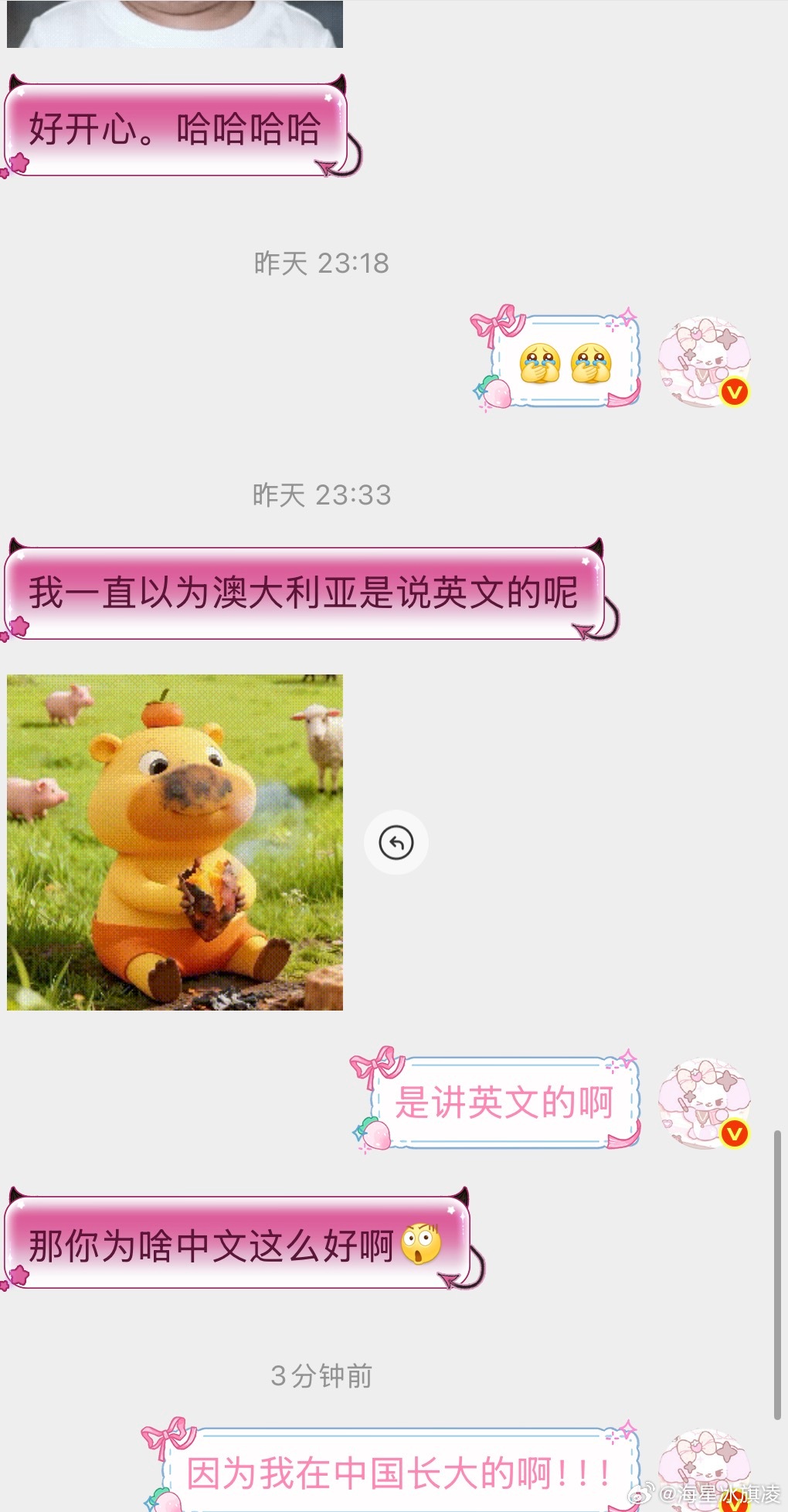 sxwl！ 我中文这么好怎可能是老外！！！ 我们都是铁5的关系了， 多少有点见外