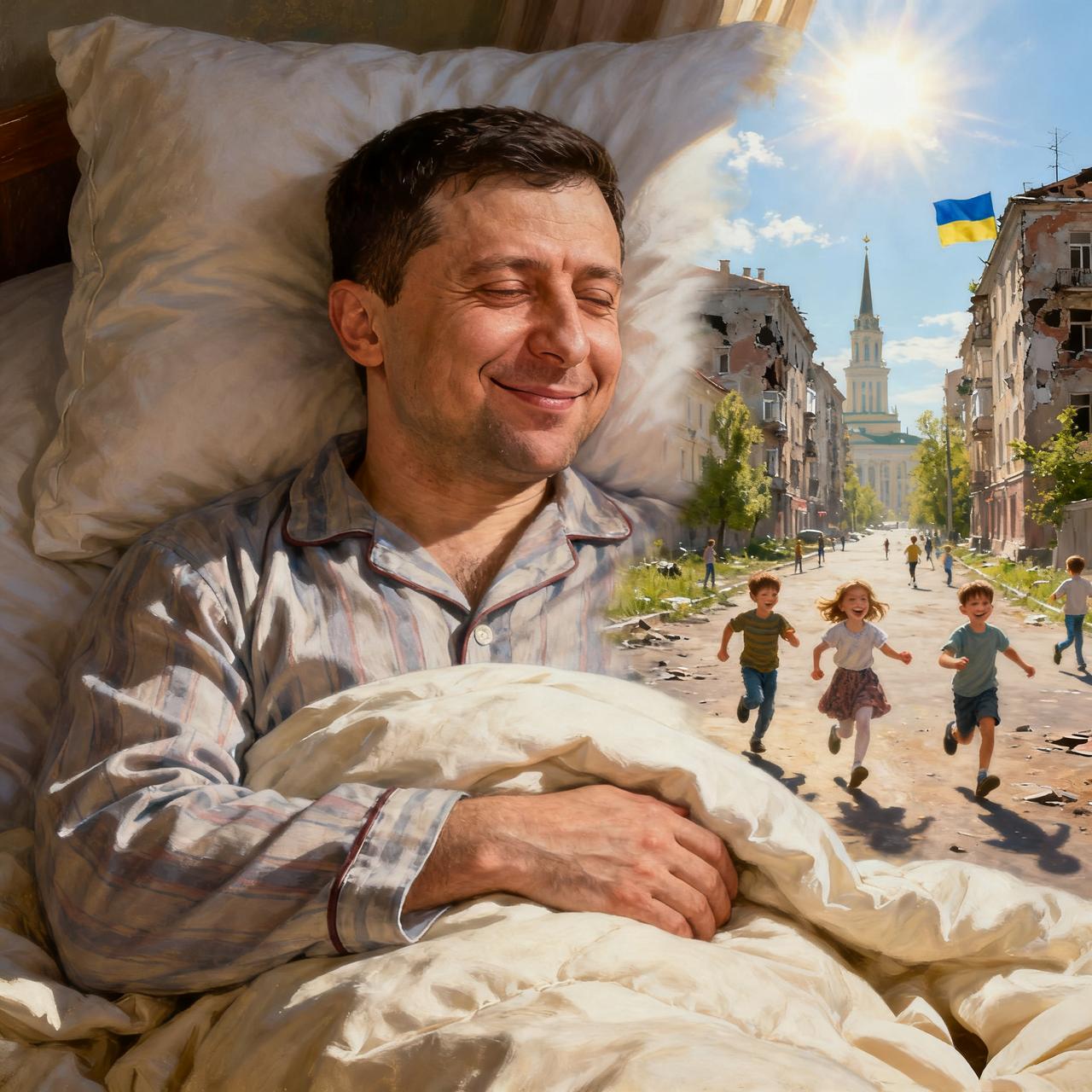 斯基亮出新“和平计划”！
细看像是在做梦……
 
当地时间12月23日，泽连斯基