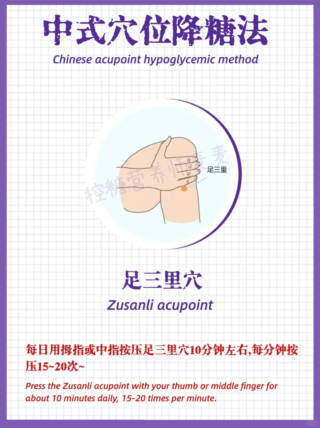 Chinese acupoint hypoglycemic method 🔥