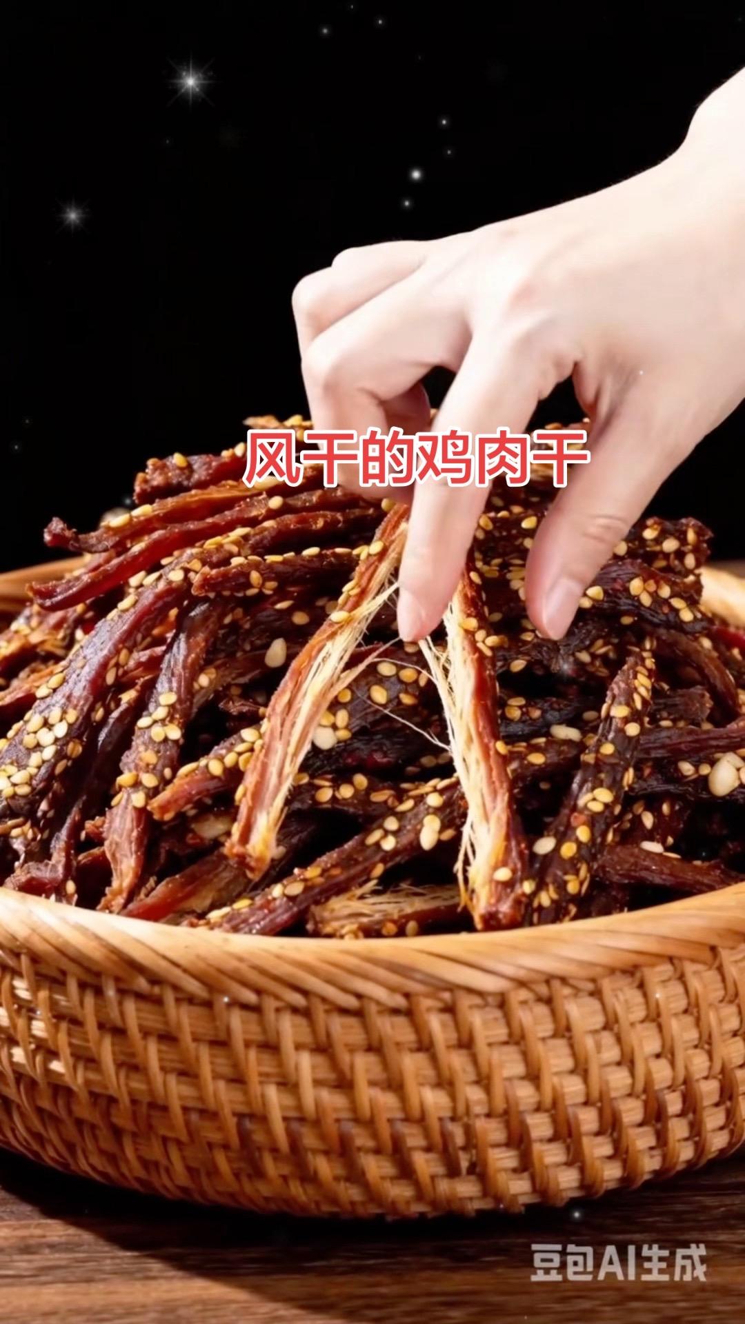 嘴馋又怕长肉的姐妹快看！这款风干鸡肉条我能啃一下午🔥 鲜小贱风干鸡肉...