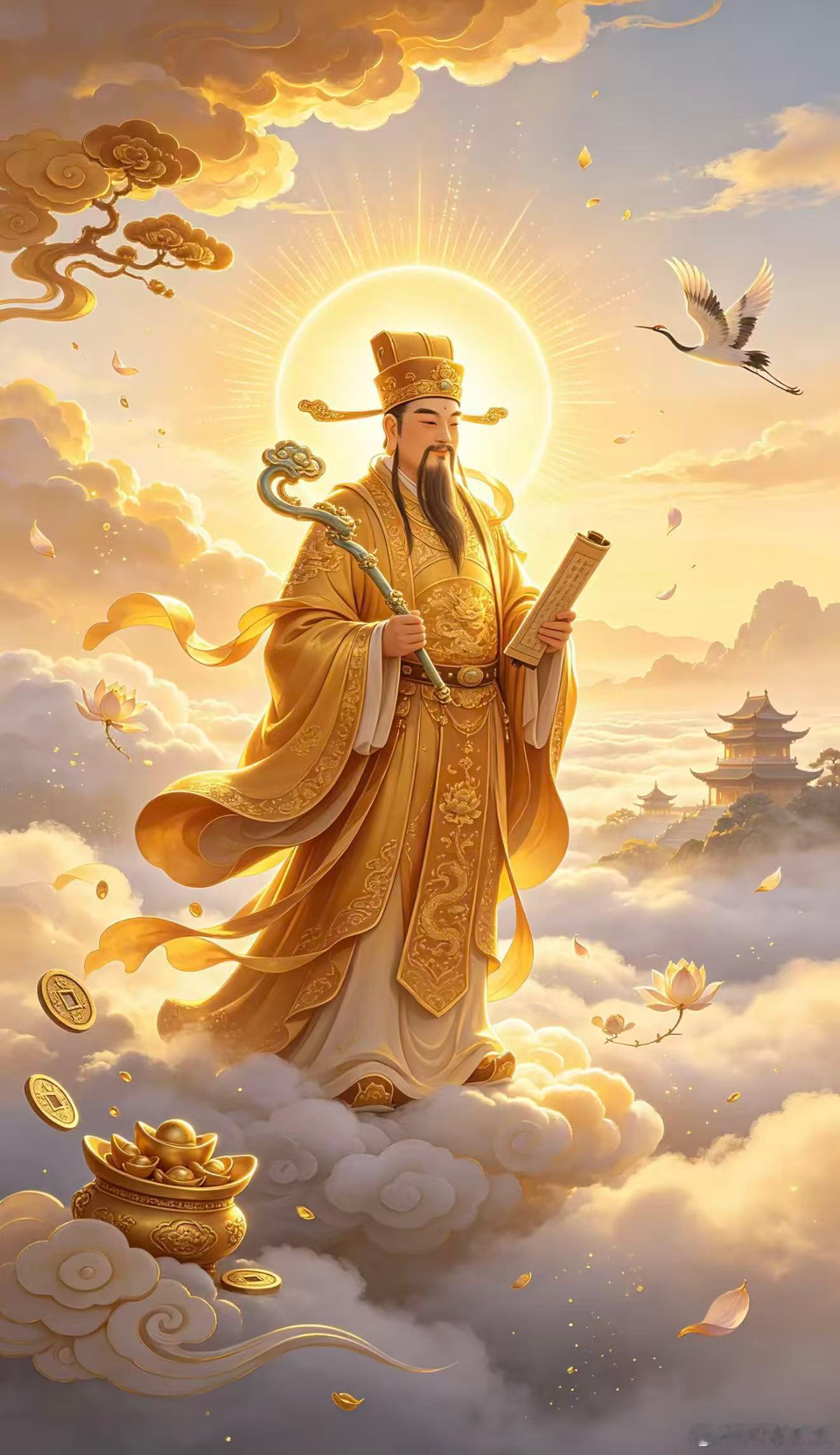 财神到，财运常驻迎财神进门，常年财气不断，四季皆有进项。生意不冷淡、收入不断层，