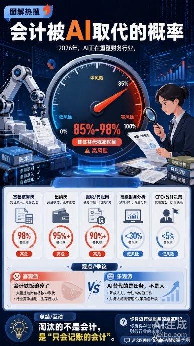我感觉最不会被AI取代的应该是会记叭，毕竟会记账能算明白，但是有的账它能明白吗？